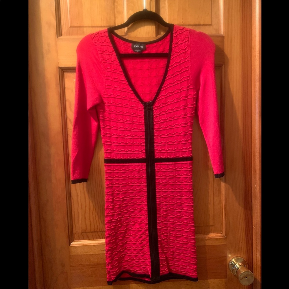 Bebe red bodycon dress